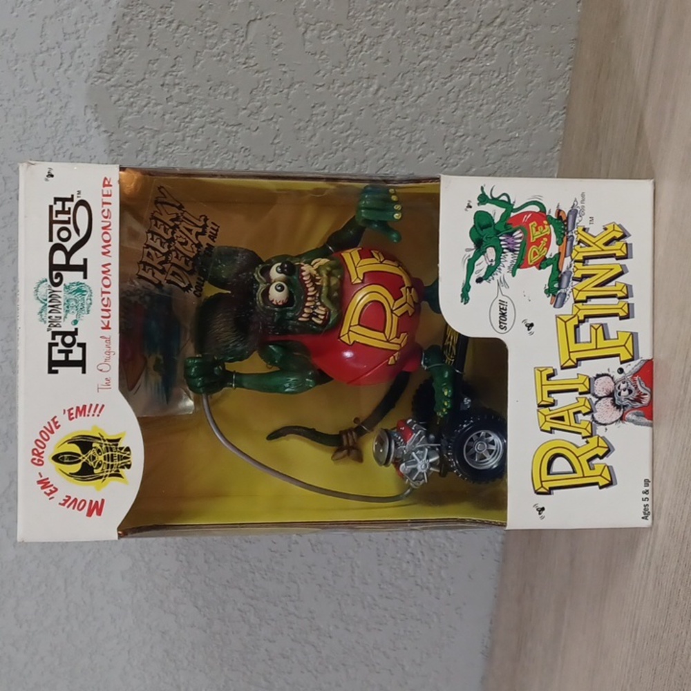 1999 Rat Fink Vintage Toy Ed "Big Daddy" Roth Skateboard Racing Garage Mancave